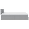 vidaXL Lit ottoman avec matelas gris clair 120x190 cm tissu
