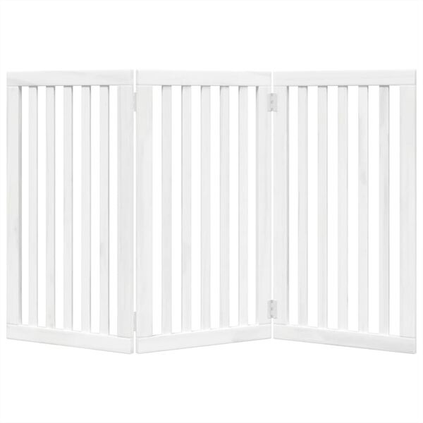 vidaXL Barri&egrave;re pour chien pliable 3 panneaux 150 cm bois de peuplier