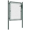 vidaXL Portail de jardin en acier vert 100x100 cm