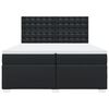 vidaXL Sommier à lattes de lit avec matelas Noir 200x200 cm Similicuir