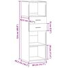 vidaXL Buffet haut noir 40x42,5x124 cm bois d'ing&eacute;nierie