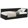 vidaXL Cadre de lit d'angle avec matelas 2 pc Noir 90 x 200 cm Velours