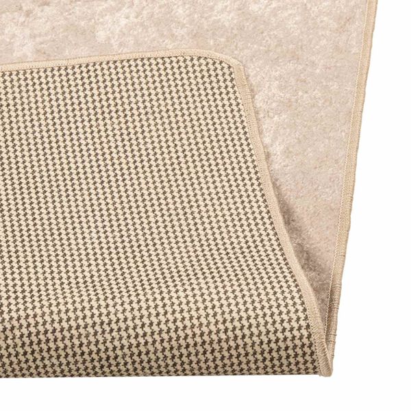 vidaXL Tapis Imprim&eacute; Cr&egrave;me 100 x 100 cm Polyester et PVC
