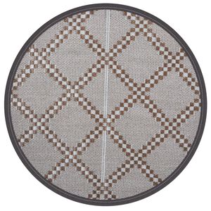 vidaXL Tapis d'ext&eacute;rieur ARAKIL marron &Oslash;160 cm PP