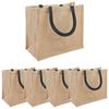 vidaXL Sacs en jute 5 Naturel et noir 26 x 22 x 14 cm 100 % jute Tossa