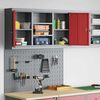 vidaXL Set de Cabinet d'Outils et Pegboard avec &eacute;tag&egrave;re 3 pcs Rouge