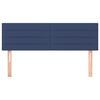 vidaXL T&ecirc;tes de lit Bleu 144x5x78/88 cm Tissu
