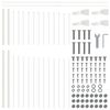 vidaXL Cl&ocirc;ture de jardin 7 pcs Blanc 170 x 165 cm