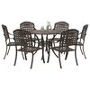 vidaXL Ensemble de salle &agrave; manger pour jardin 7 pcs Bronze Aluminium