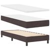 vidaXL Lit &agrave; ressorts avec matelas Marron fonc&eacute; 80 x 200 cm tissu