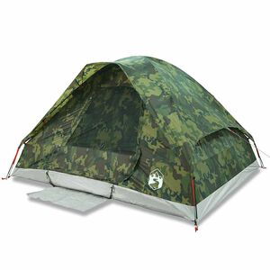 vidaXL Tente familiale &agrave; d&ocirc;me 6 personnes camouflage imperm&eacute;able