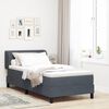 vidaXL Lit &agrave; ressorts avec matelas Gris fonc&eacute; 90 x 190 cm Velours
