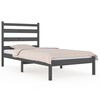 vidaXL Cadre de lit sans matelas gris bois massif
