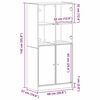 vidaXL Haut Armoire Ch&ecirc;ne noir 68 x 37 x 142 cm