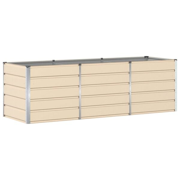 vidaXL Jardini&egrave;re Ivoire 240 x 80 x 75 cm Acier