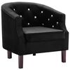 vidaXL Fauteuil noir velours