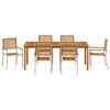 vidaXL Ensemble de salle &agrave; manger pour jardin 7 pcs Beige