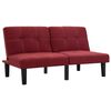 vidaXL Canap&eacute; &agrave; 2 places Rouge bordeaux Tissu