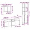 vidaXL Ensemble de mobilier de salle de bain 4 pcs Ch&ecirc;ne noir