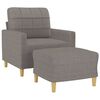 vidaXL Fauteuil avec repose-pied Taupe 60 cm Tissu