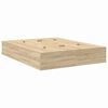 vidaXL Cadre de lit avec rangement Ch&ecirc;ne Sonoma 140 x 190 cm