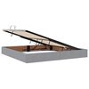 vidaXL Lit avec rangement et LED Gris clair 200 x 200 cm tissu