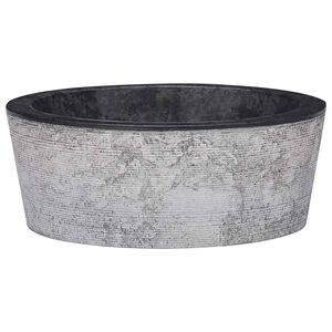 vidaXL Lavabo Noir &Oslash;40x15 cm Marbre