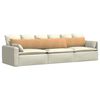 vidaXL Coussins de canap&eacute; 2 pcs Marron 200 x 40 cm