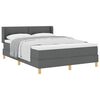 vidaXL Lit &agrave; ressorts avec t&ecirc;te de lit Gris fonc&eacute; 200 x 160 cm tissu