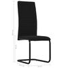 vidaXL Chaises &agrave; manger cantilever lot de 2 noir tissu