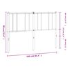 vidaXL T&ecirc;te de lit m&eacute;tal blanc 160 cm