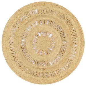vidaXL Tapis fait &agrave; la main Jute tress&eacute;e 90 cm