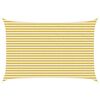 vidaXL Voile d'ombre Jaune et blanc 3 x 4 m HDPE