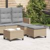 vidaXL Tabourets jardin coussins 2 pcs beige 55x55x36cm résine tressée