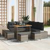vidaXL Ensemble de canap&eacute; de jardin avec coussin 9 pcs Gris Poly rotin