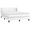vidaXL Sommier &agrave; lattes de lit avec matelas Blanc 140x200cm Similicuir