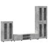 vidaXL Ensemble meuble TV FLORIN 3 pcs Gris b&eacute;ton Bois d'ing&eacute;nierie