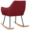 vidaXL Chaise &agrave; bascule Rouge bordeaux Tissu
