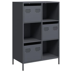 vidaXL Buffet haut anthracite 68x39x103,5 cm acier