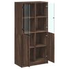 vidaXL Buffet haut avec portes ch&ecirc;ne marron bois d'ing&eacute;nierie