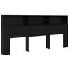 vidaXL Cabinet de T&ecirc;te de Lit Ch&ecirc;ne noir Bois d'ing&eacute;nierie