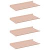 vidaXL &Eacute;tag&egrave;re flottante 4 pc Rose 40 x 18 x 2,5 cm Acier