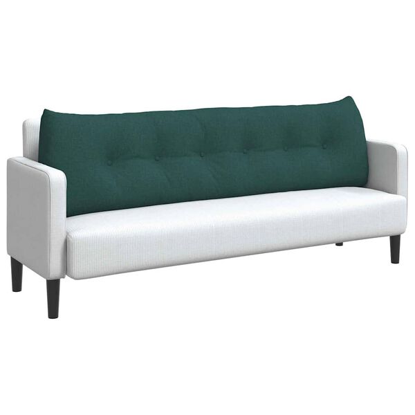 vidaXL Coussin de Dos Vert fonc&eacute; 180 x 24 x 50 cm tissu