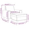 vidaXL Fauteuil avec repose-pied Taupe 60 cm Tissu