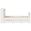 vidaXL Lit biblioth&egrave;que sans matelas blanc 140x190 cm bois pin massif