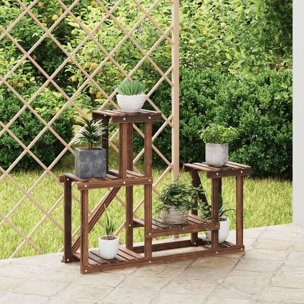 vidaXL Support &agrave; fleurs 90x25x73,5 cm bois massif de sapin