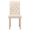 vidaXL Chaises &agrave; manger lot de 6 cr&egrave;me tissu