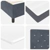 vidaXL Lit &agrave; ressorts avec matelas Gris fonc&eacute; 80 x 200 cm Velours
