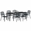 vidaXL Ensemble de salle &agrave; manger pour jardin 7 pcs Anthracite