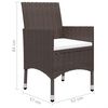 vidaXL Ensemble &agrave; manger de jardin 7 pcs Marron